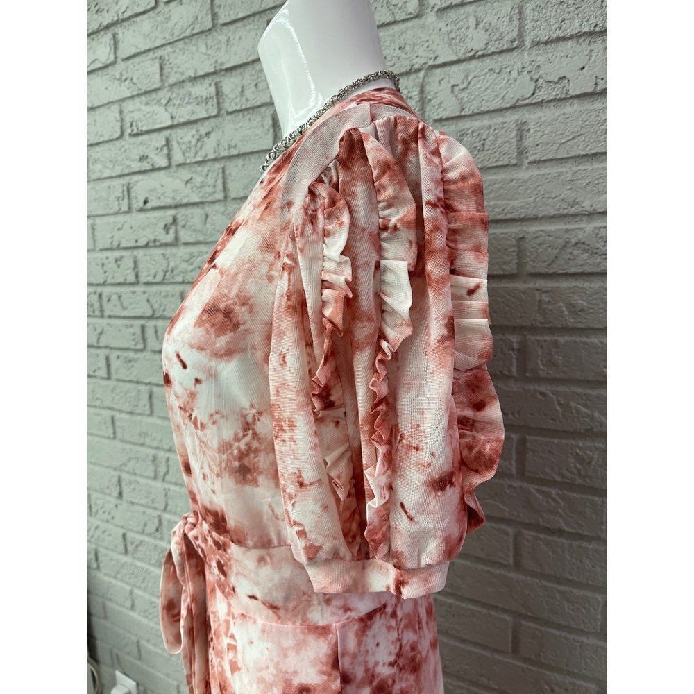 Ember Multicolored Short Sleeve Tie Front Duster Size M - Picture 7 of 10
